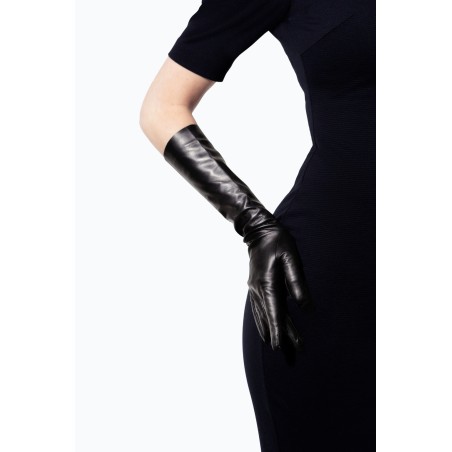 Luxury Gift Half long elbow leather gloves Immediate Availability